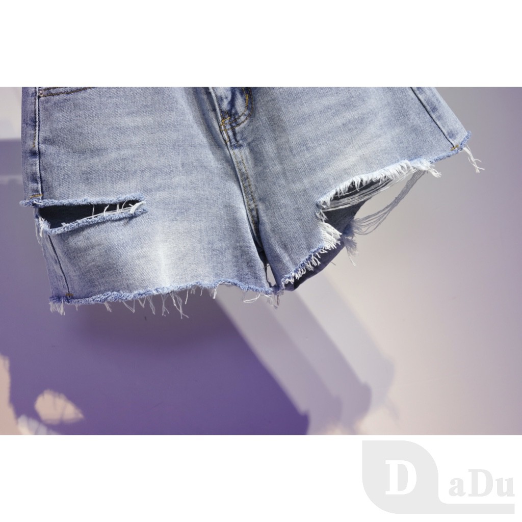 Quần Short Jean Jean Lưng Cao ThờI Trang Cho Nữ DaDu Seluar