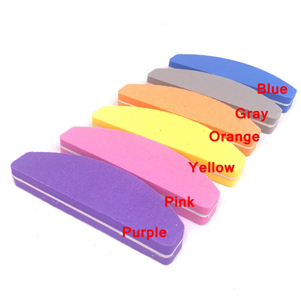 [Hàng mới về] Dũa móng tay thiết kế 2 mặt hình bán nguyệt chuyên dụng