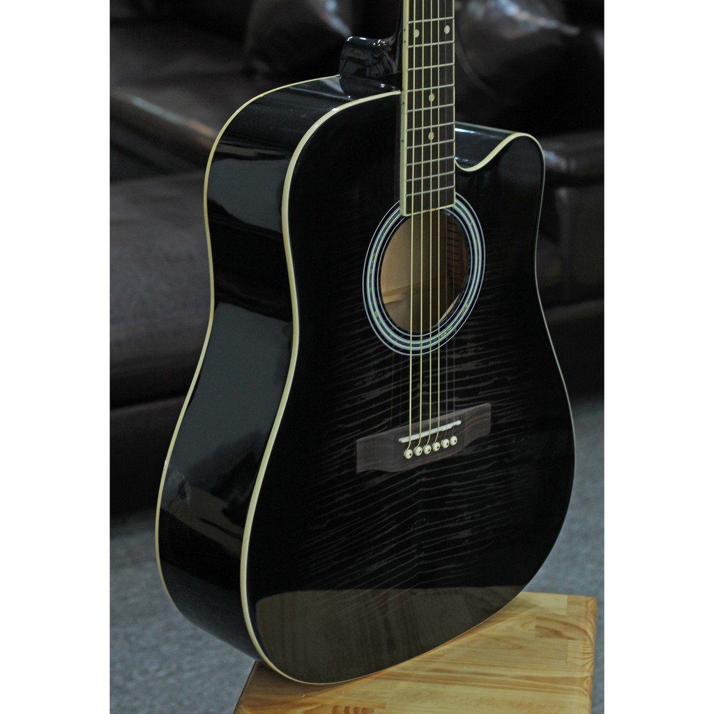 Đàn Guitar Acoustic Morrison MGW 405CBK+ Tặng bao mỏng +capo + pic + ty chỉnh cần