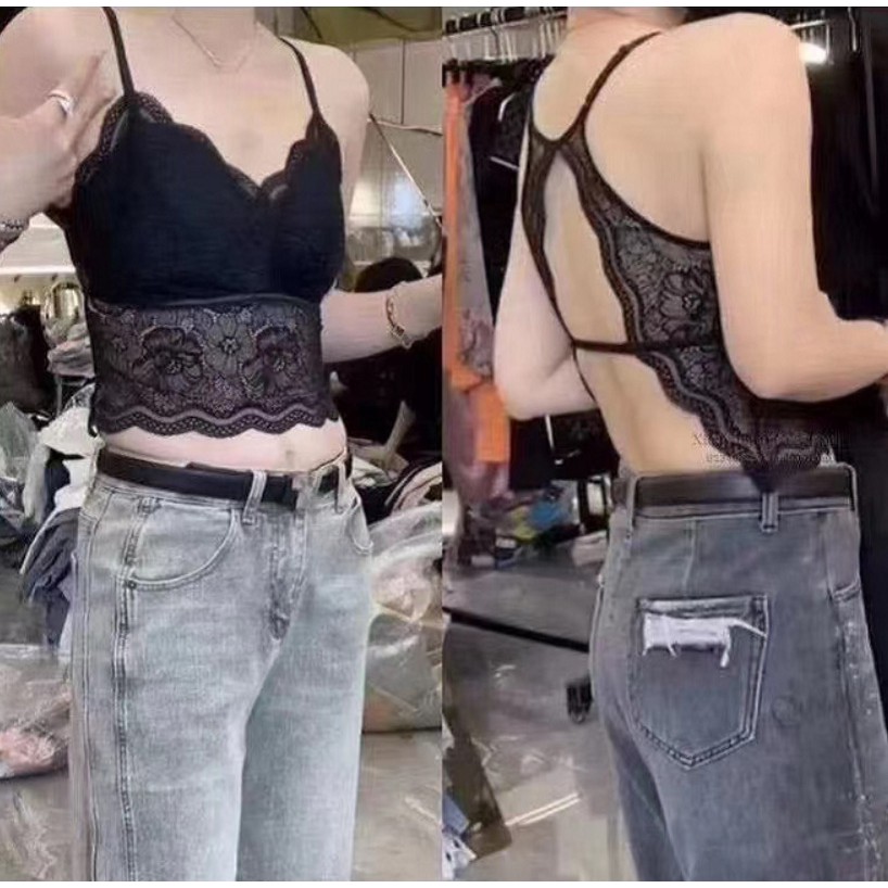 Áo Lót Dây Phối Ren Hoa Thiết Kế Dây Dễ Dàng Thu Nới