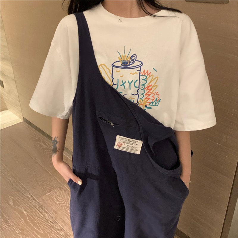 Áo Thun Nữ Tay Ngắn Cổ Tròn In Hình Cá Tính