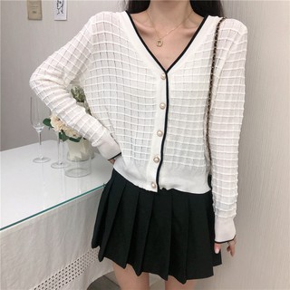 Áo cadigan len mỏng dáng xinh