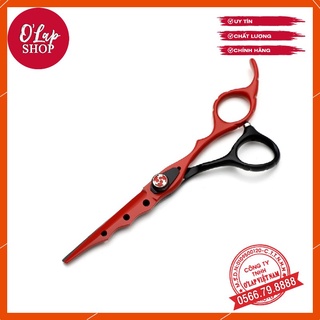 [ SALE GIÁ SỐC ]   KÉO CẮT TÓC KASHO ĐỎ - ĐEN ( Tặng kèm bao da )