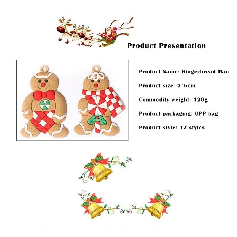 Búp Bê Người Bánh Gừng Giáng Sinh / Bánh Gừng / Ông Già Noel Trang Trí Cây Thông Giáng Sinh / Năm Mới