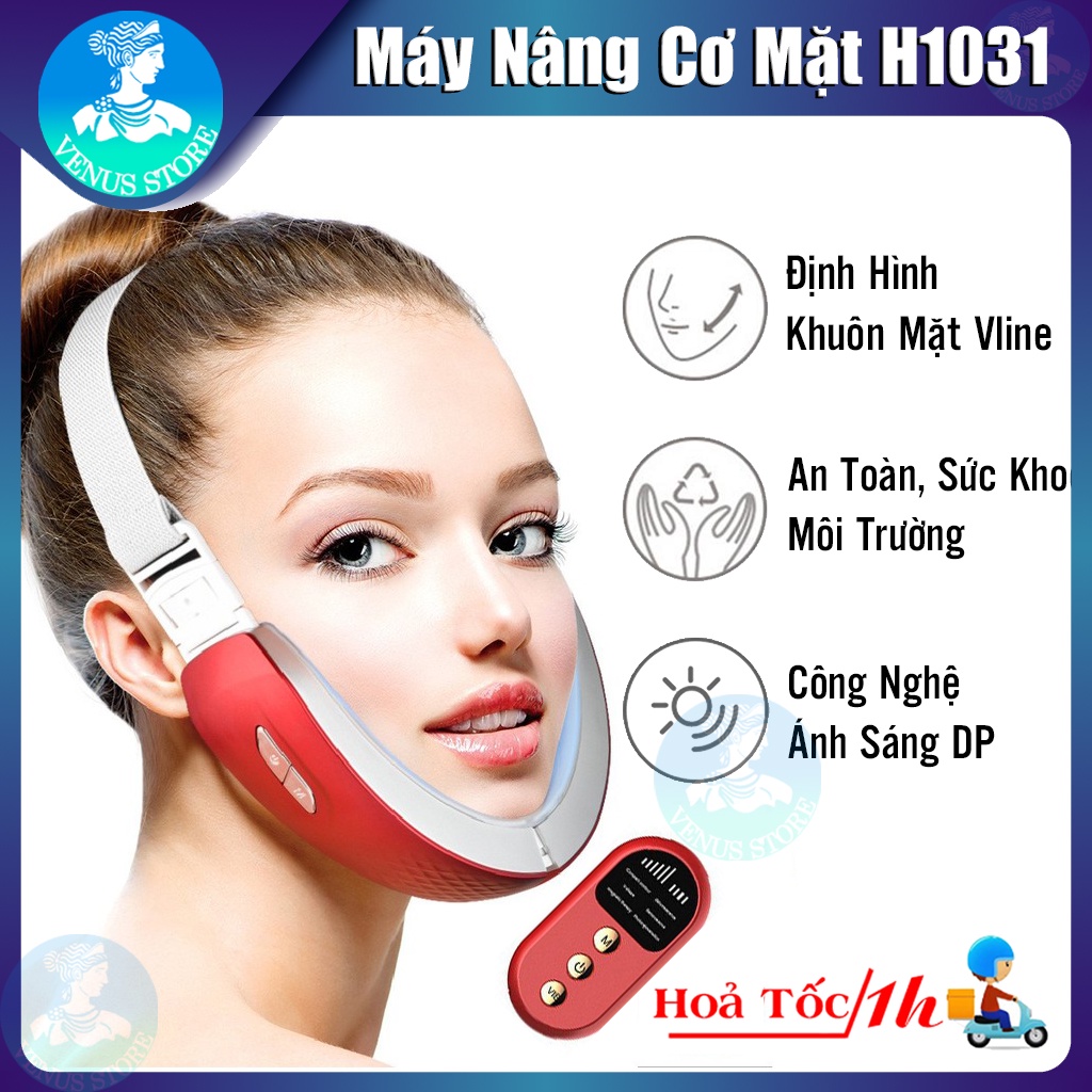 Máy Nâng Cơ Mặt H1031 - Đai Nâng Cơ Mặt - Máy Xóa Nọng Cằm Định Hình Khuôn Mặt Vline H1031