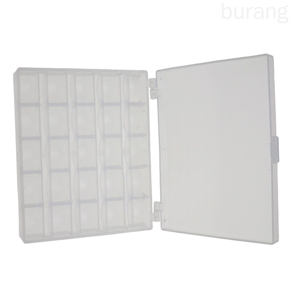 Hộp đựng ống chỉ bằng nhựa trong suốt chia 25 ngăn sắp xếp gọn gàng tiện dụng
