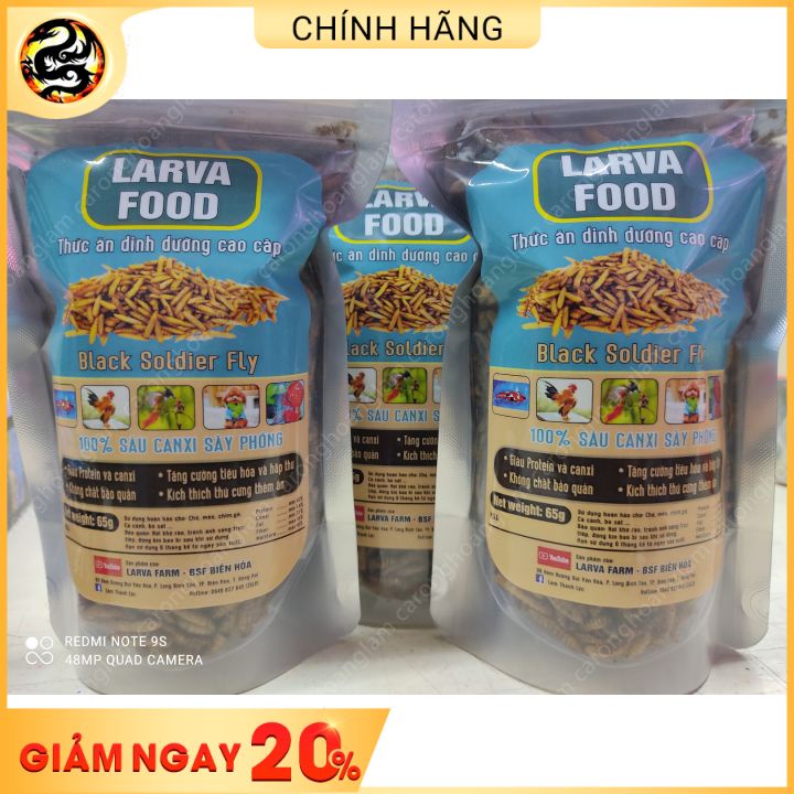 Thức Ăn Sâu Canxi Sấy Khô 100gr Cho Cá Cảnh Thức Ăn Cá Rồng, Thức Ăn Cho Cá Koi, Thức Ăn Cá La Hán, Thức Ăn Cá Ba Đuôi