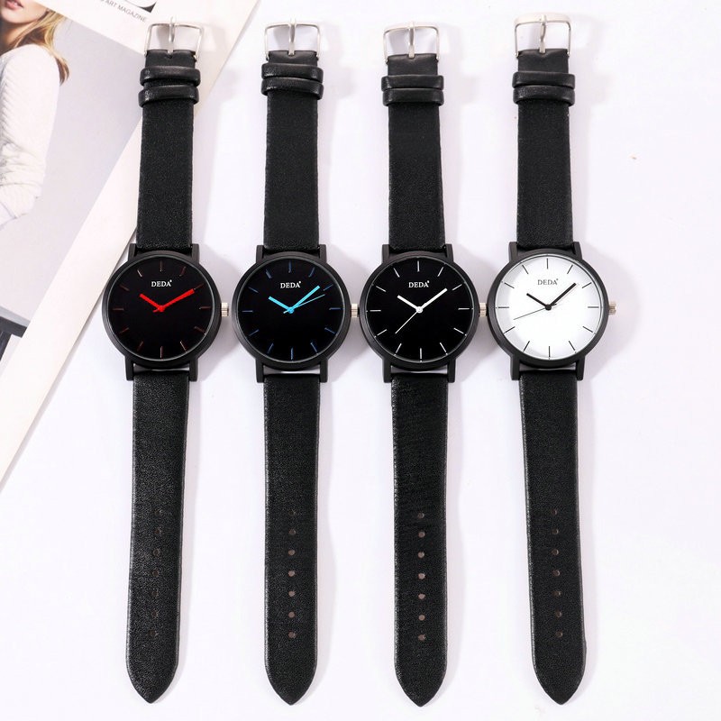Đồng hồ thời trang nam nữ DEDA chính hãng, dây da êm tay, mặt vạch, kim màu tuyệt đẹp ( Mã: ADD )