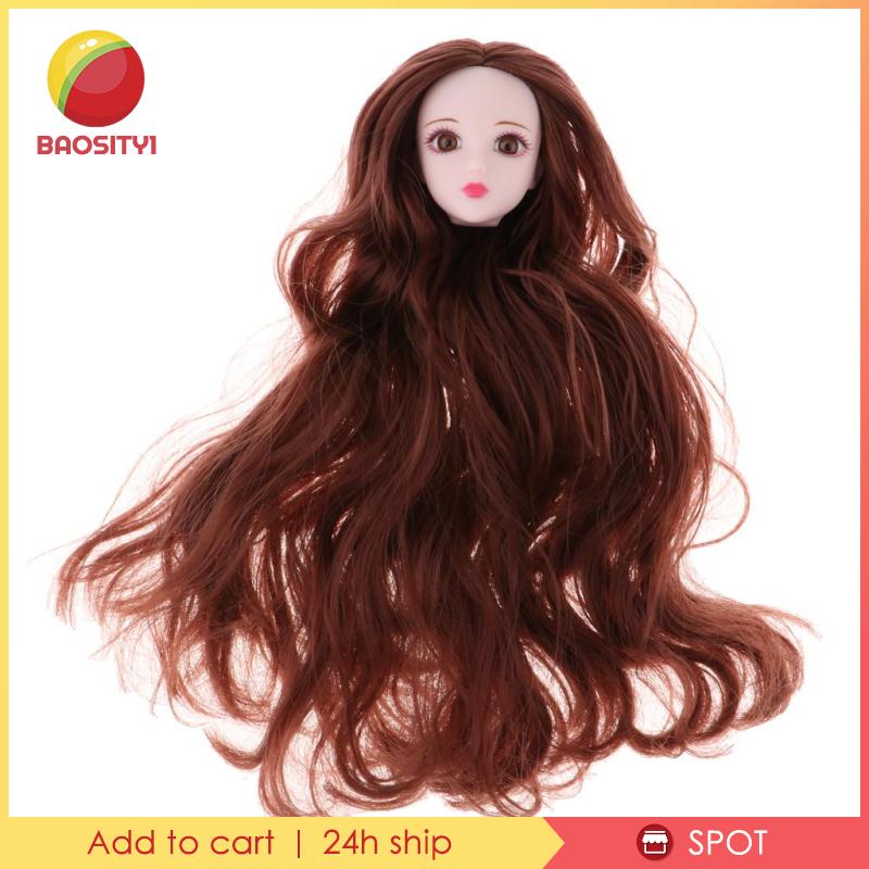 [Baosity1] Đầu Búp Bê Khớp Nối Với Tóc Giả Xoăn Tùy Chỉnh Cho Búp Bê BJD