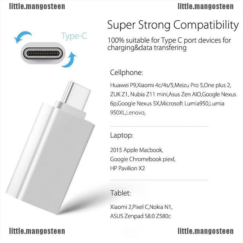 Đầu Chuyển Đổi Type C Sang Usb-A 3.0 Sang Usb C 3.1 Cho Mac Nexus 5x