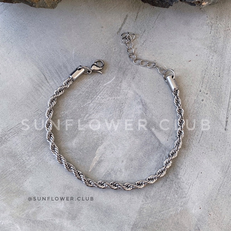 Vòng tay Xích mảnh đơn giản lắc tay thép không gỉ không bay màu 12 13