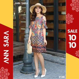 V140 - Đầm suông họa tiết Gotic ANN SARA