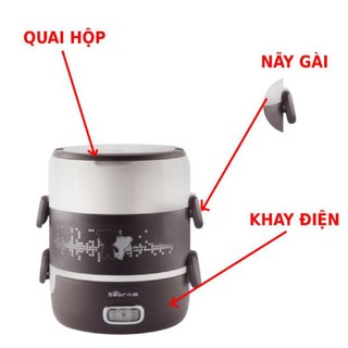 phụ kiện hộp cơm điện Bear 3 tầng tròn