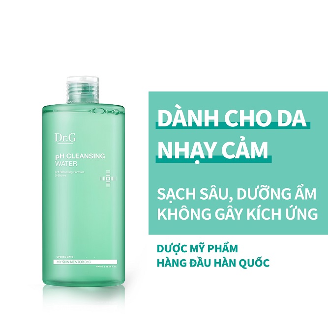 Dr.G Nước tẩy trang PH Cleansing water 490ml