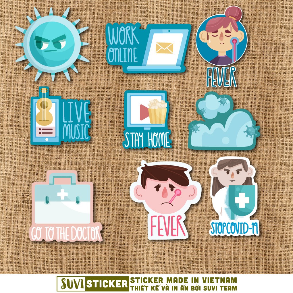 [HÀNG HOT] Sticker dán laptop, điện thoại, vali, nón bảo hiểm. MSP: O05