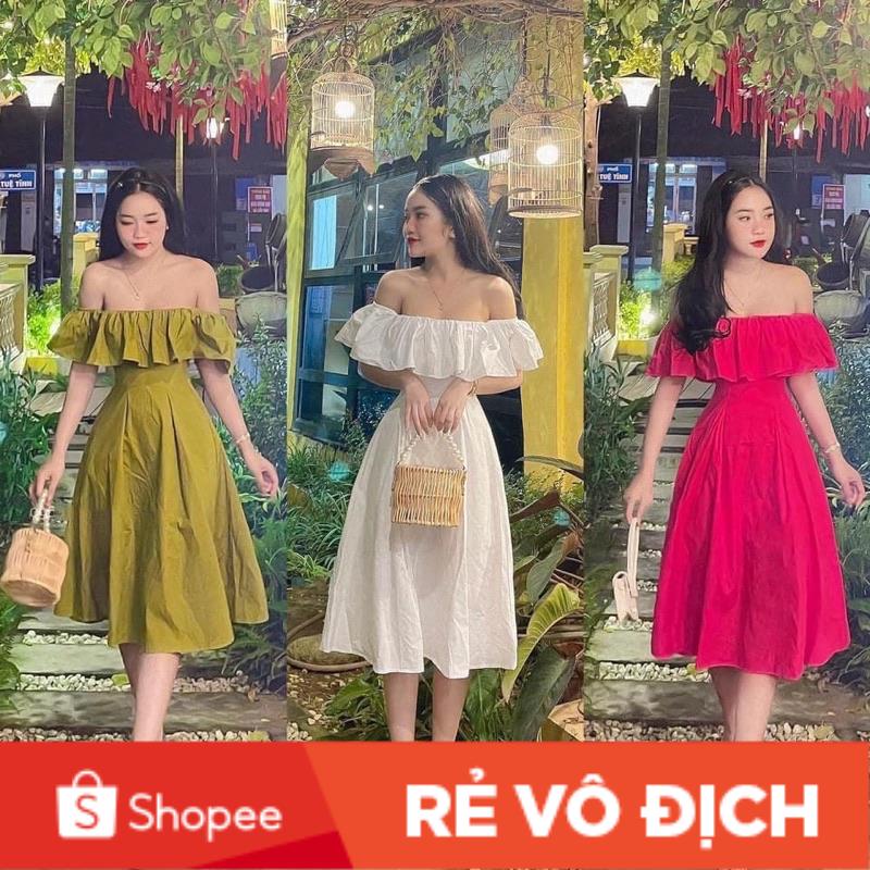 Đầm Thô Trễ Vai Bèo Hot nhất 2022