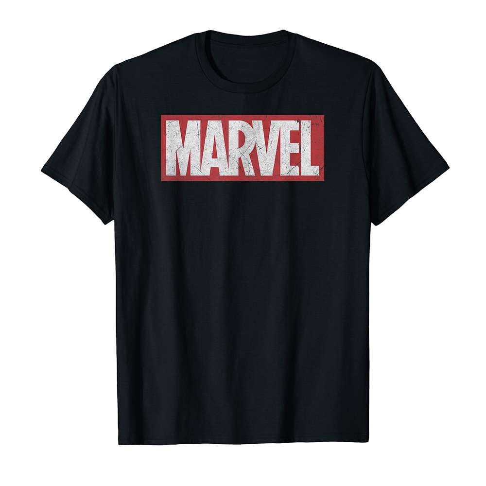 Áo thun cotton unisex HTFashion in hình Marvel Classic Distressed Logo Graphic-8958