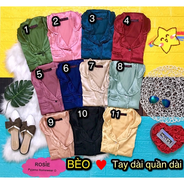 PIZAMA BÈO PHI LỤA - TAY DÀI QUẦN DÀI