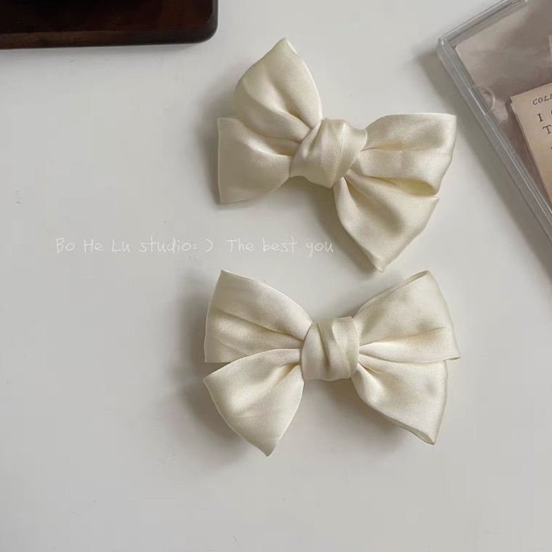 Kẹp tóc hình nơ mini bằng lụa dễ thương, phụ kiện tóc Hàn Quốc