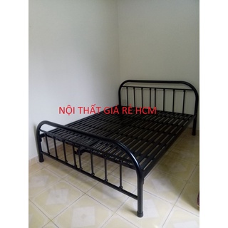 Giường sắt bi kiểu tròn ngang 1m2,1m4,1m6,1m8x2m bao ship hcm mới 100%