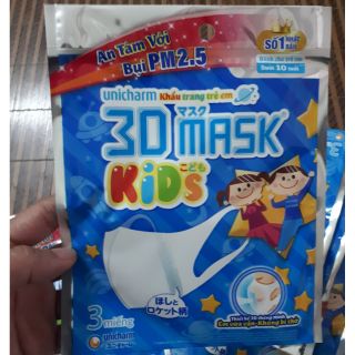 Khẩu trang 3D Mask Unicharm trẻ em (Túi 3 miếng)