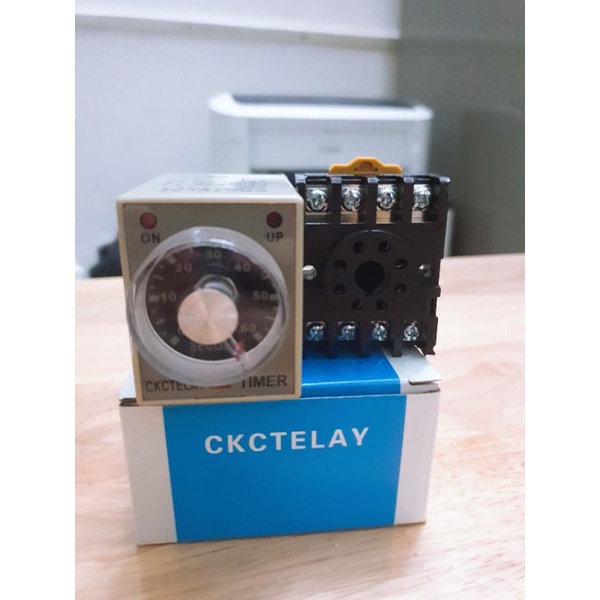 Relay thời gian, rơ le thời gian 24VDC CKC AH3-3 ko kèm đế