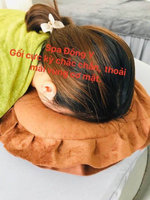 Gối úp mặt vải cao cấp, gối úp mặt làm body, spa, massage
