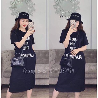 Váy suông dài nữ vải thun Cotton mặc nhà, mặc ngủ thoải mái, thấm hút mồ hôi.