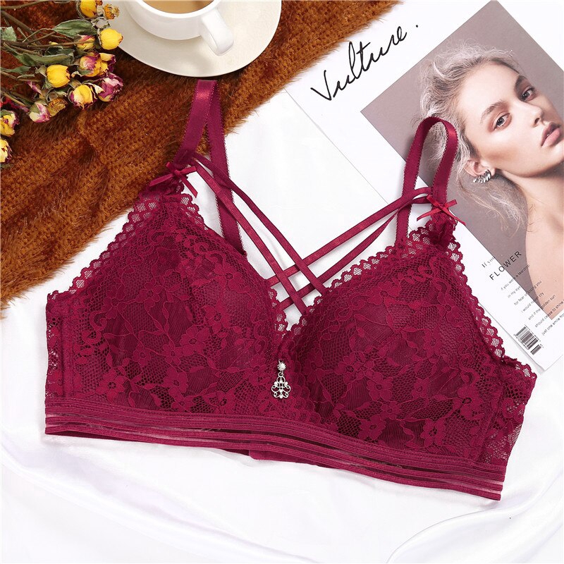 Thời trang nữ Ren Bra Sexy Lace B C Cup Dây đeo có thể điều chỉnh Sexy Organza Brassiere Đồ lót nữ 2020 | BigBuy360 - bigbuy360.vn