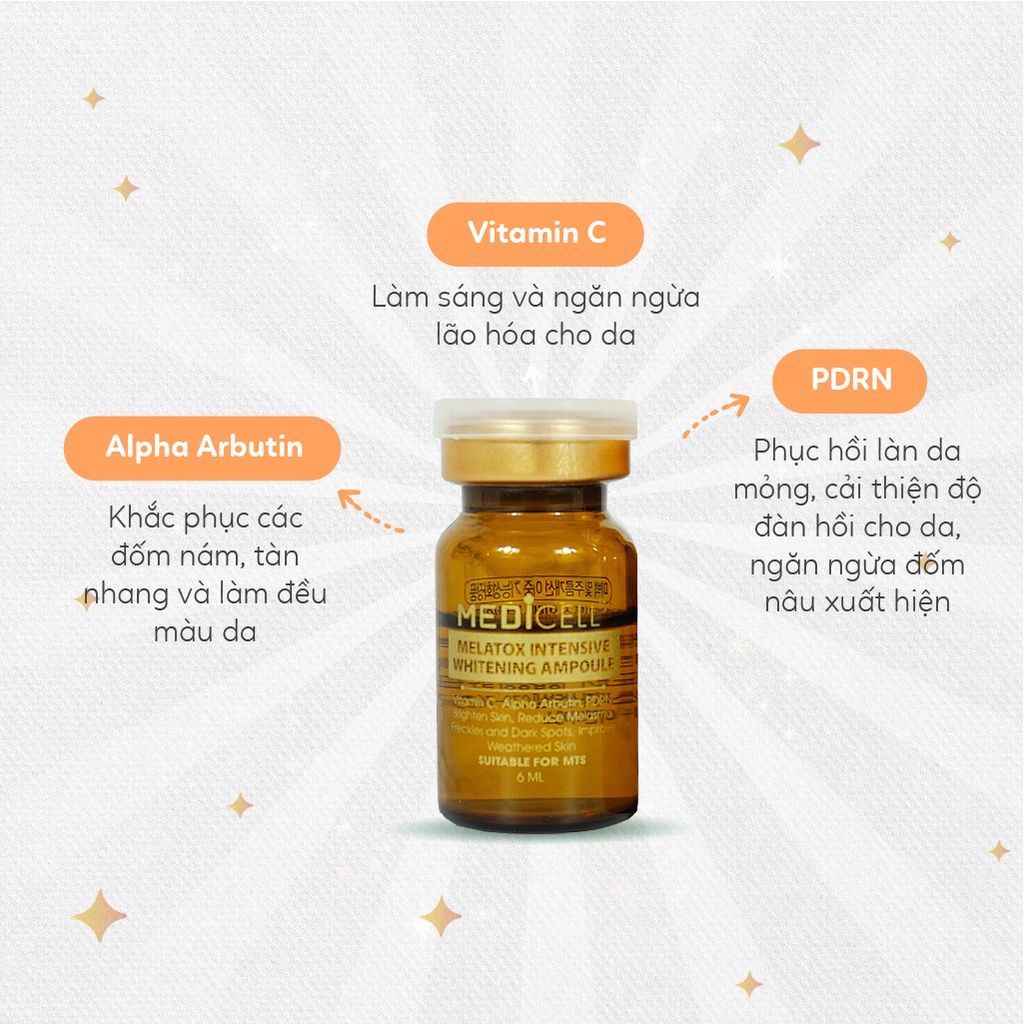 Tế Bào Gốc Trắng Da, Serum Giảm Nám Dưỡng Da Chính Hãng Melatox Medicell - Lọ 6ml