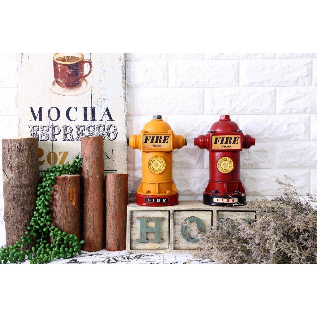 Ống heo đựng tiền - Mô hình Cây Cứu Hỏa - decor nhà cửa