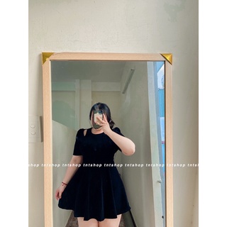 ĐẦM NHUNG KHOÉT VAI [ TNT SHOP BIGSIZE 60KG - 90KG ]