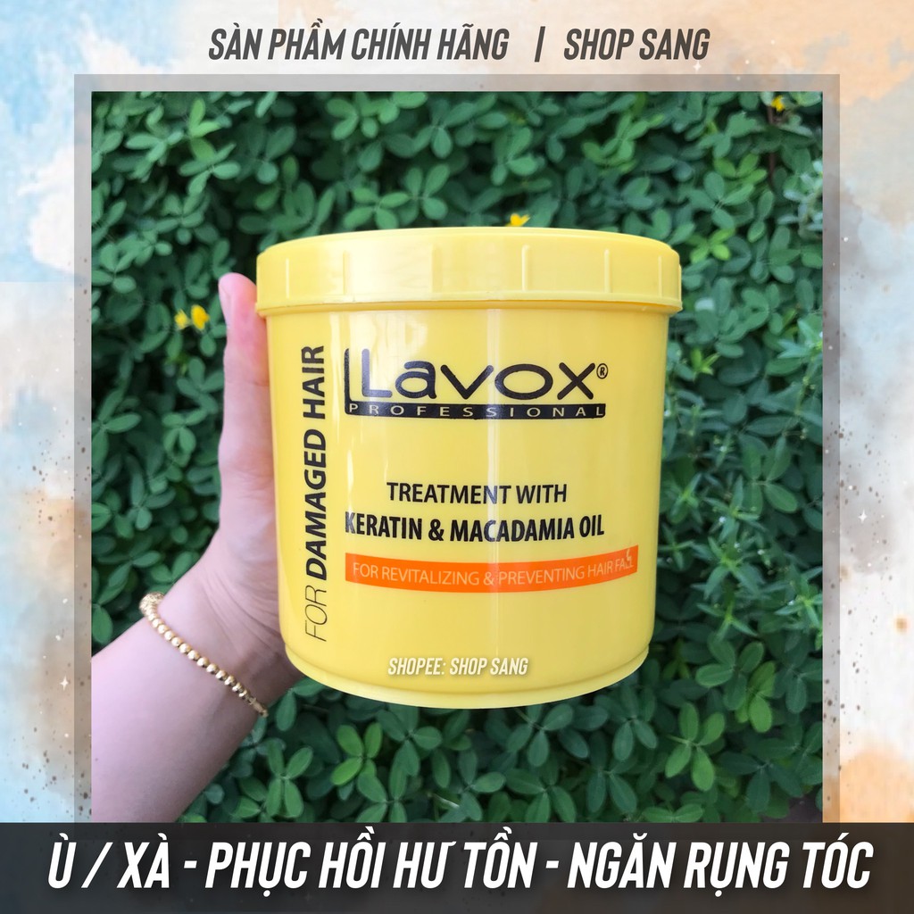 [1000ml] Hấp dầu Ngăn RỤNG Tóc lavox hủ vàng chữ cam dưỡng chất Keratin&amp; Collagen giúp phục hồi