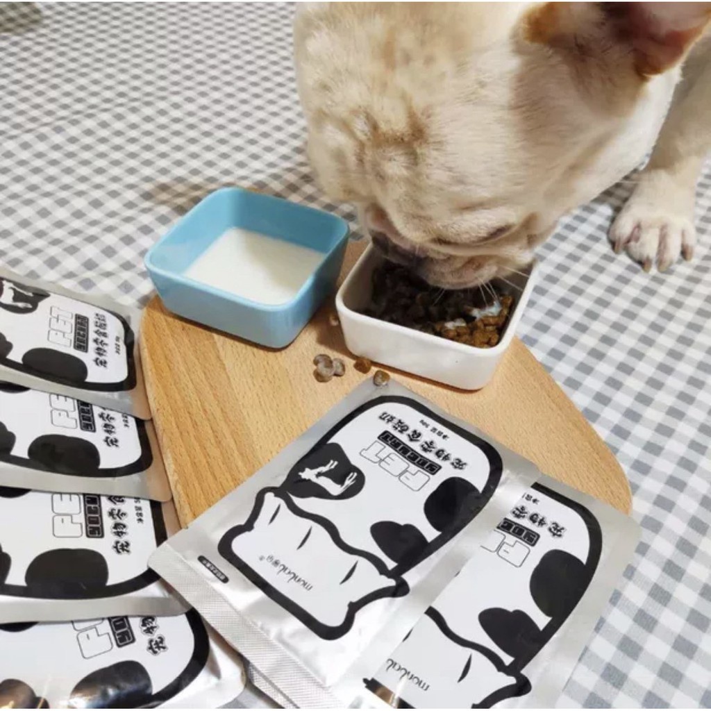 Sữa chua chó mèo sữa dê Mombe uống liền probiotics tốt tiêu hoá 50g, snack thú cưng Con Mèo Xiêm