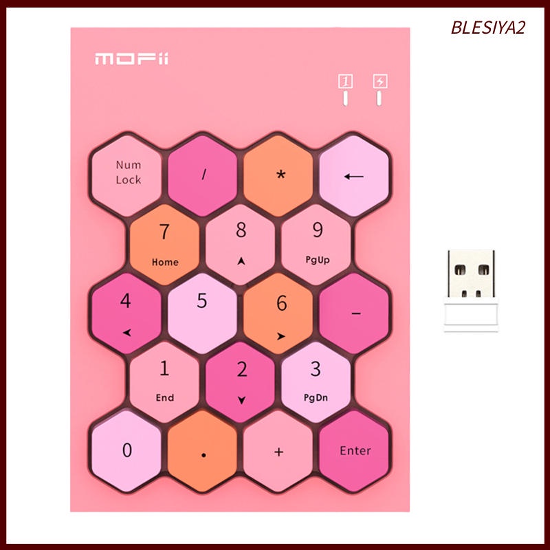 Wireless Numeric Keypad 18 Keys Number Pad Numpad For Laptop PC Black Mixed