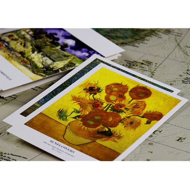 Bộ 30 Tấm In Hình Tranh Van Gogh Cổ Điển