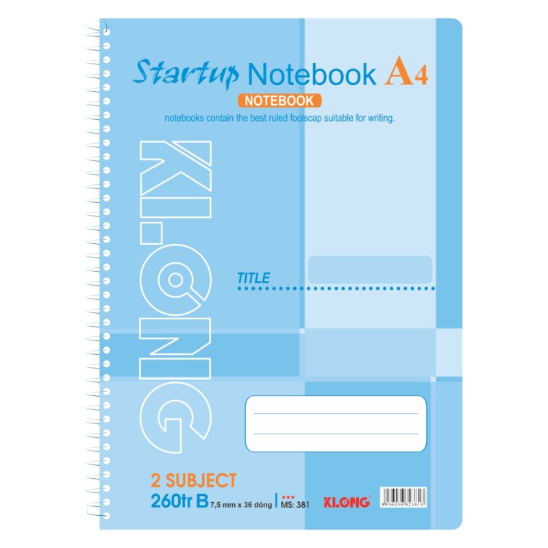 Sổ lò xo đơn A4 - 260 trang KLONG MS: 381