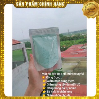 Bột đắp mặt nạ Bạc Hà gói 100gr, giảm mụn, mờ thâm