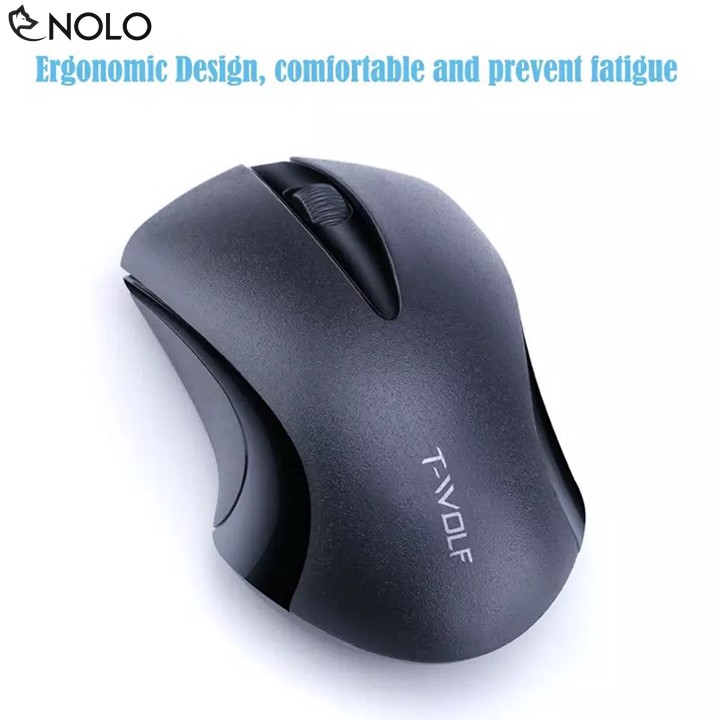 Chuột Không Dây Wireless Ergonomic Wolf Model Q2 Cao Cấp