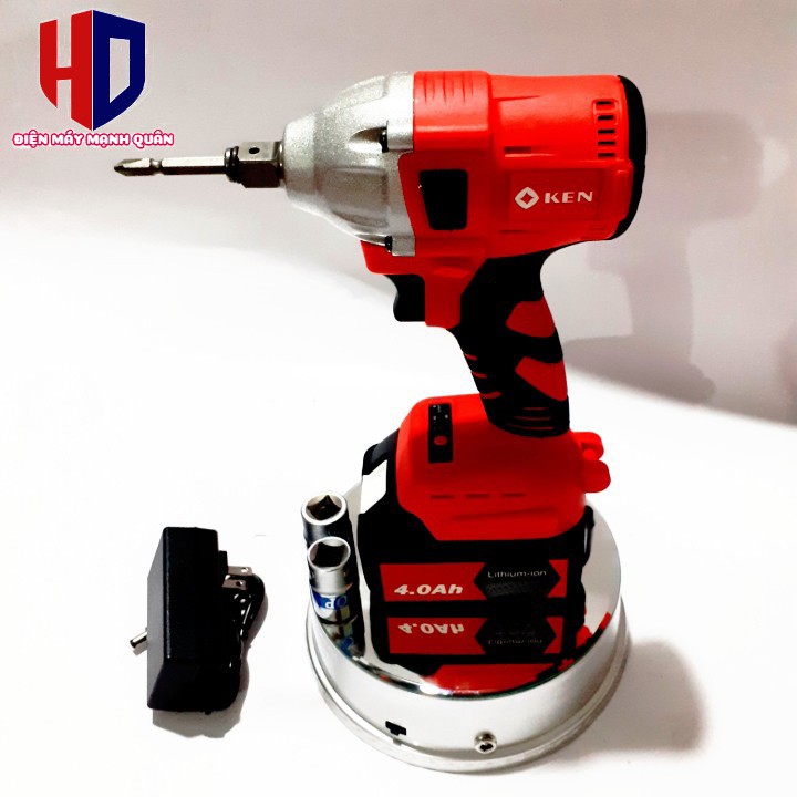HOT!!!Máy Siết Bulong KEN 88V, Khoan Pin, Bắn Vít, Siết ốc KHÔNG CHỔI THAN, Loại 2 PIN