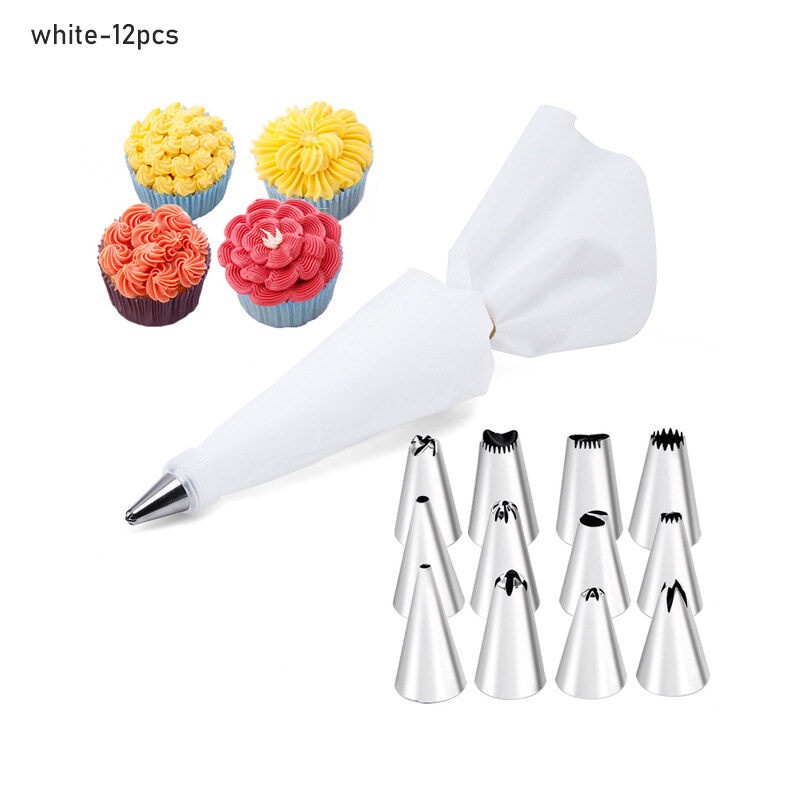 ONLY HOUSE Bộ Vòi Phun Kem Làm Bánh Bằng Thép Không Gỉ 12 24 Đầu