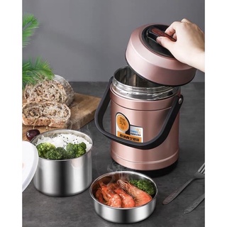 Cặp lồng ủ cơm cháo 100% inox 304 giữ nhiệt lên đến 10h
