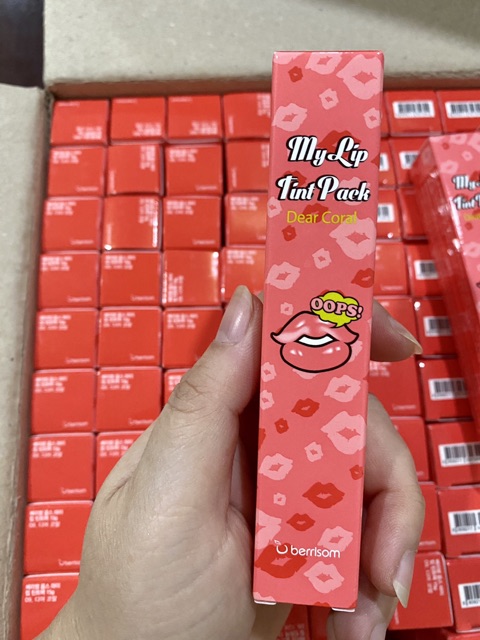 Son xăm môi Hàn Quốc chính hãng Berisom Chu My Lip Tint Pack# Dear Coral Cam hồng san hô | BigBuy360 - bigbuy360.vn
