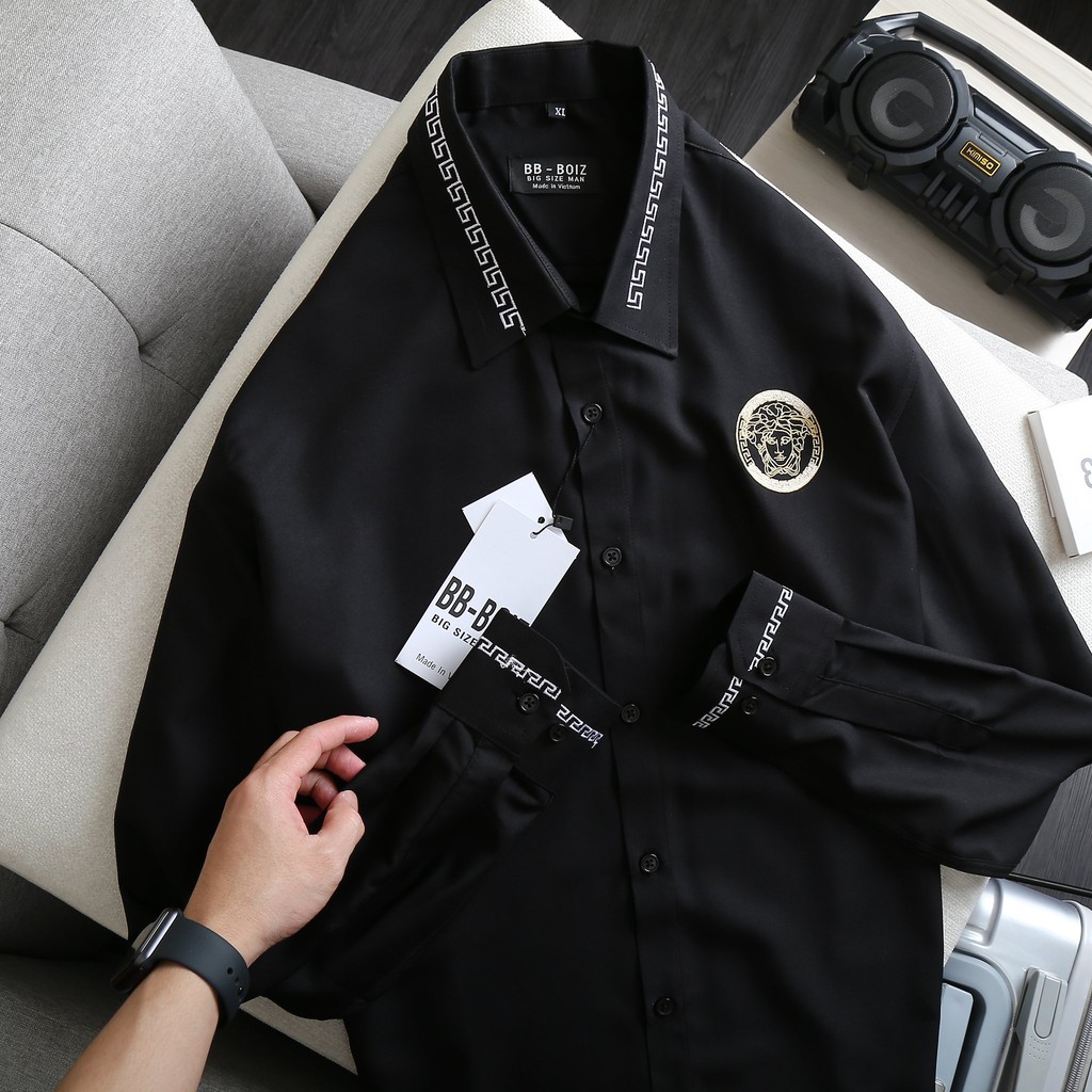 SALE SALE [bigsize &lt; 120kg] Áo sơ mi thời trang nam tay dài bigsize - mẫu 1 + 2