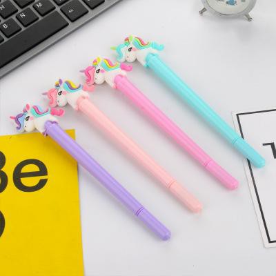Bút  kero CCS D255 bút hoạt hình bút dễ thương bút kute viết gel ngựa thần mặt tròn