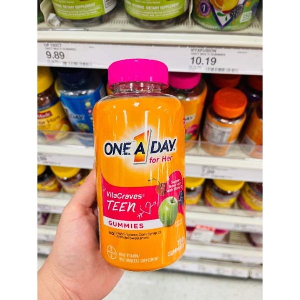 Kẹo dẻo One A Day VitaCraves Teen Vitamins For Her Gummies 60 viên của Mỹ