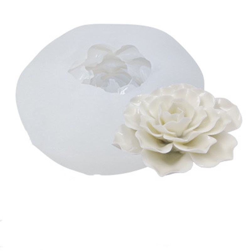 Khuôn Silicone Làm Nến Xà Phòng Hình Bông Hoa 3D DIY