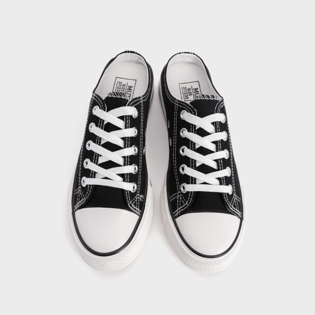 Giày Sục Nữ Vải Đạp Gót Mules Hở Gót Sneaker Đế 3cm Thể Thao HAPAS - GSK368 | BigBuy360 - bigbuy360.vn