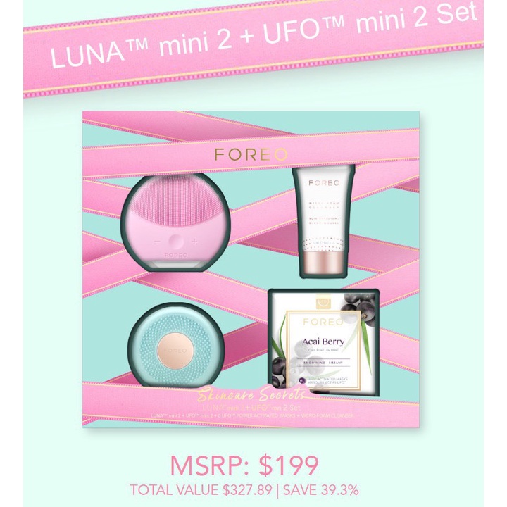 Set 4 Món Máy Rửa Mặt Luna Mini 2 + 1 UFO Mini 2