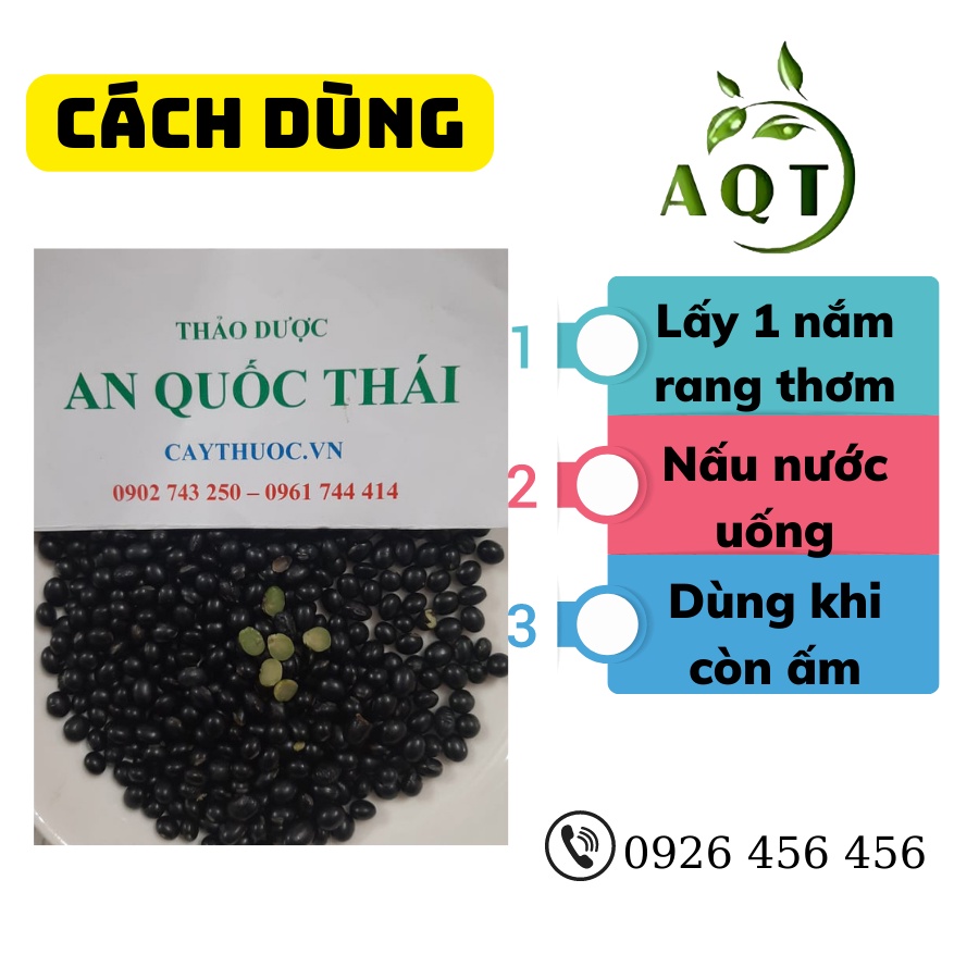 Đậu Đen Xanh Lòng 500g - Đỗ Đen Lòng Xanh To, Chắc Hạt, Không Sâu Mọt